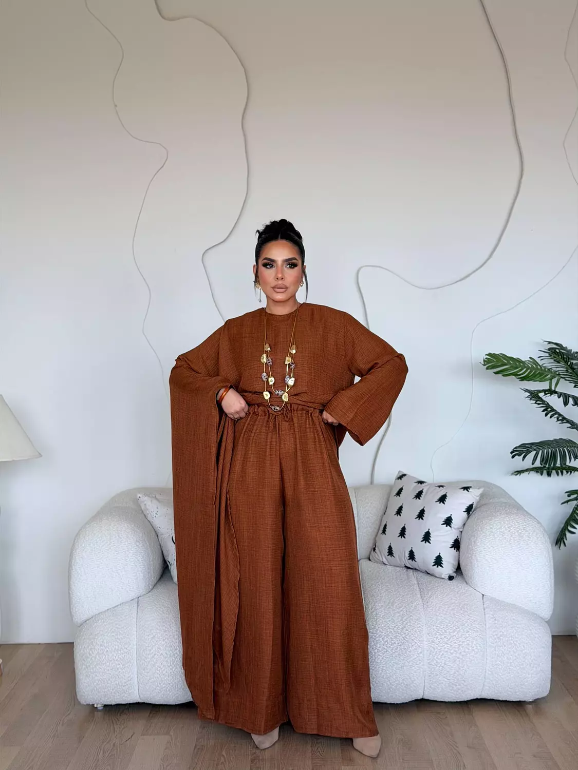 The Flowy Set In Brown 4