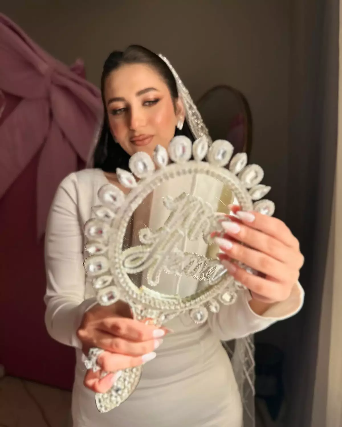 Luxury Crystal Hand Mirror 4 4