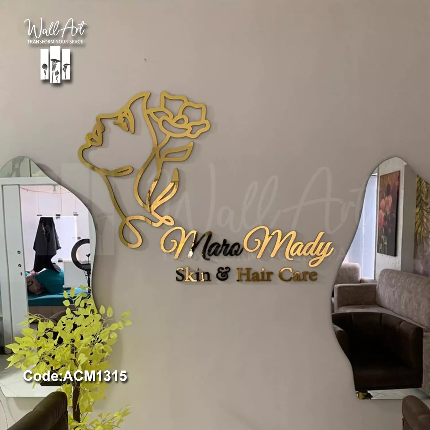 ACM1315- Golden Acrylic Logo   hover image