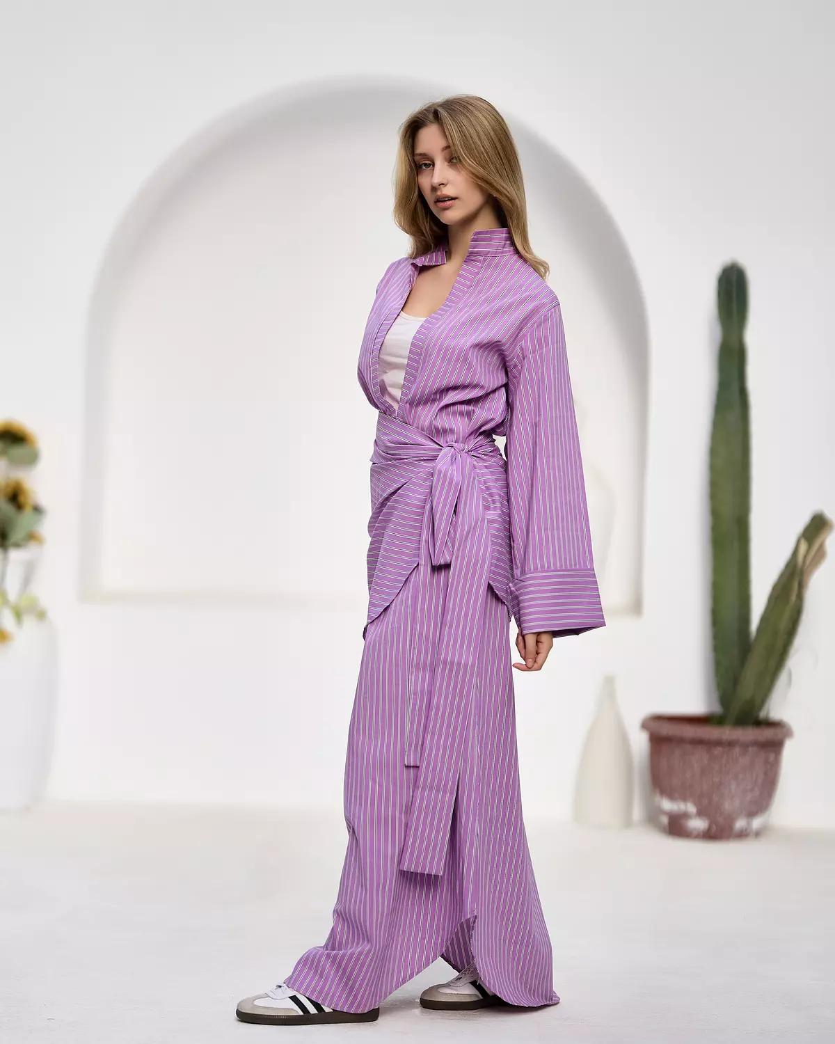 Poplin striped dress 4