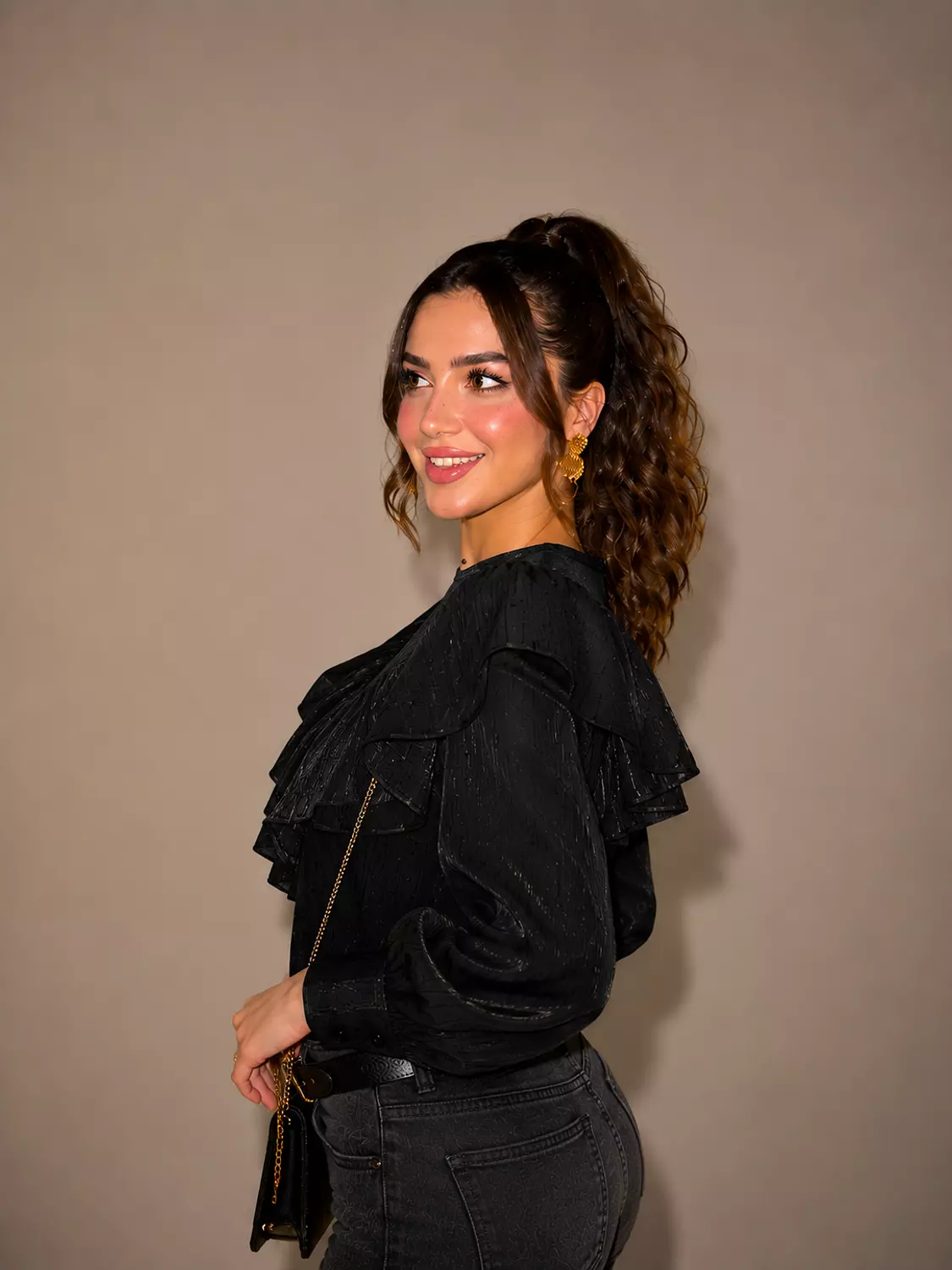 Draped Organza Blouse hover image
