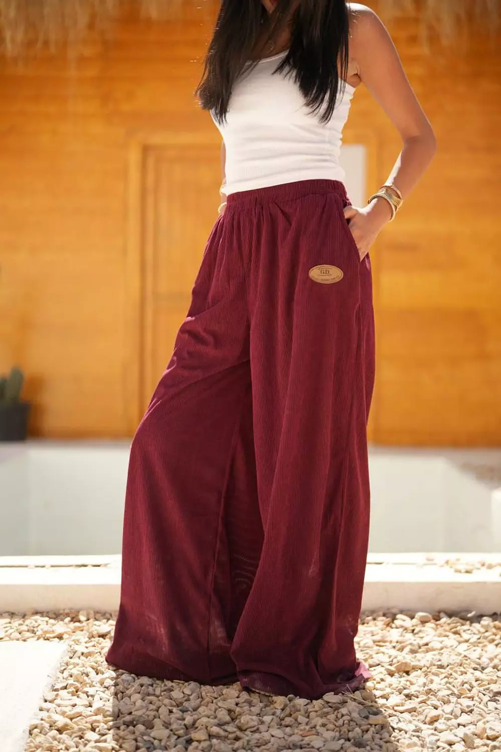 Ribbed velvet pants image