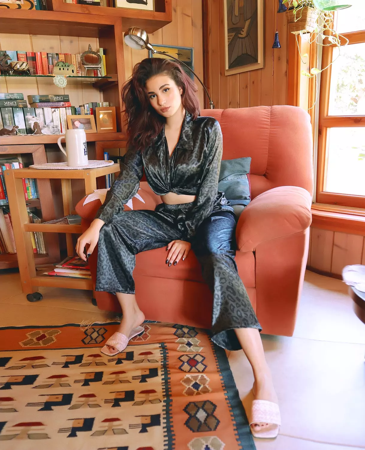 Leopard Satin Twist-Front Lounge 11