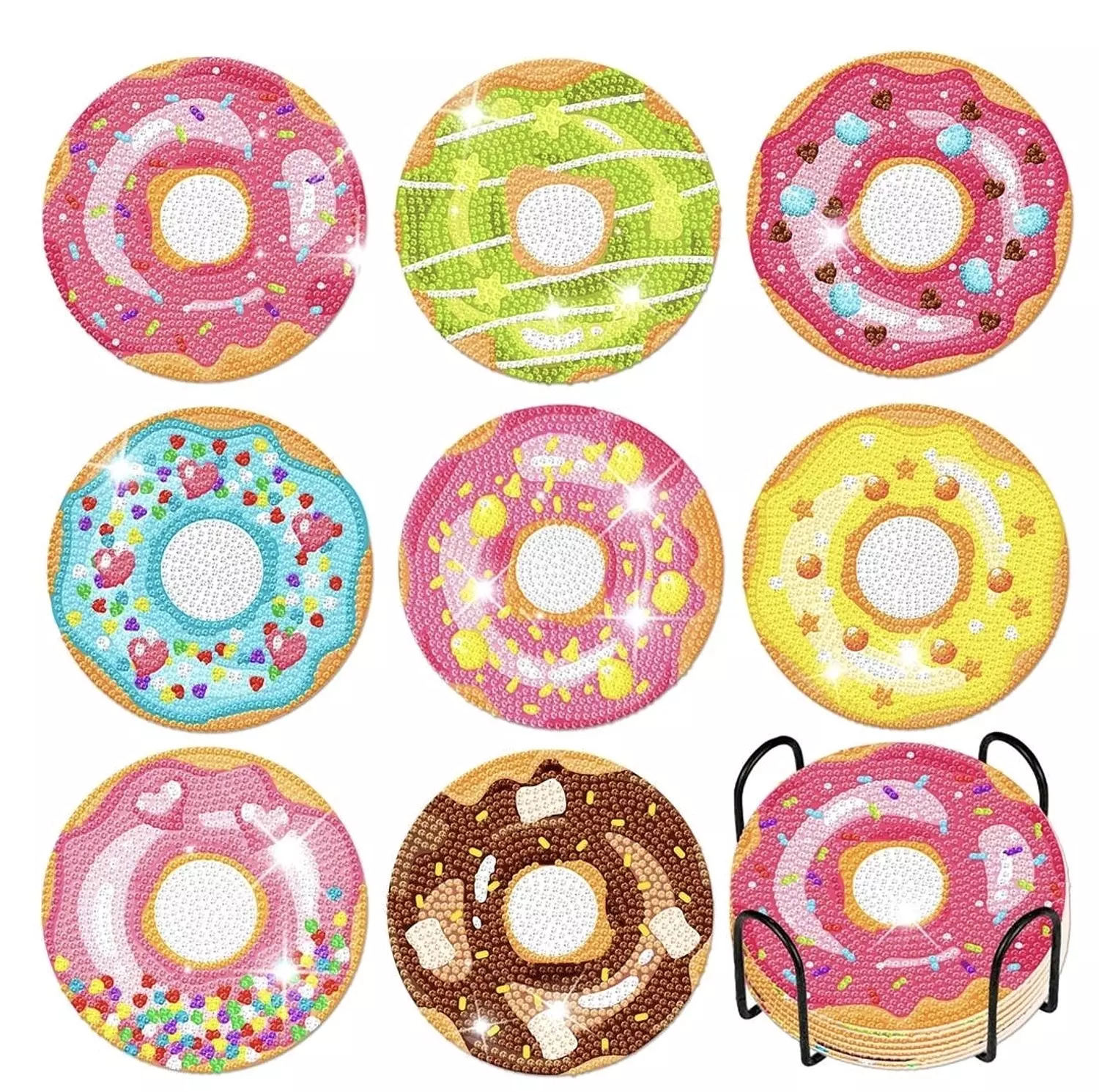 Diamond Painting Coasters- Donuts image