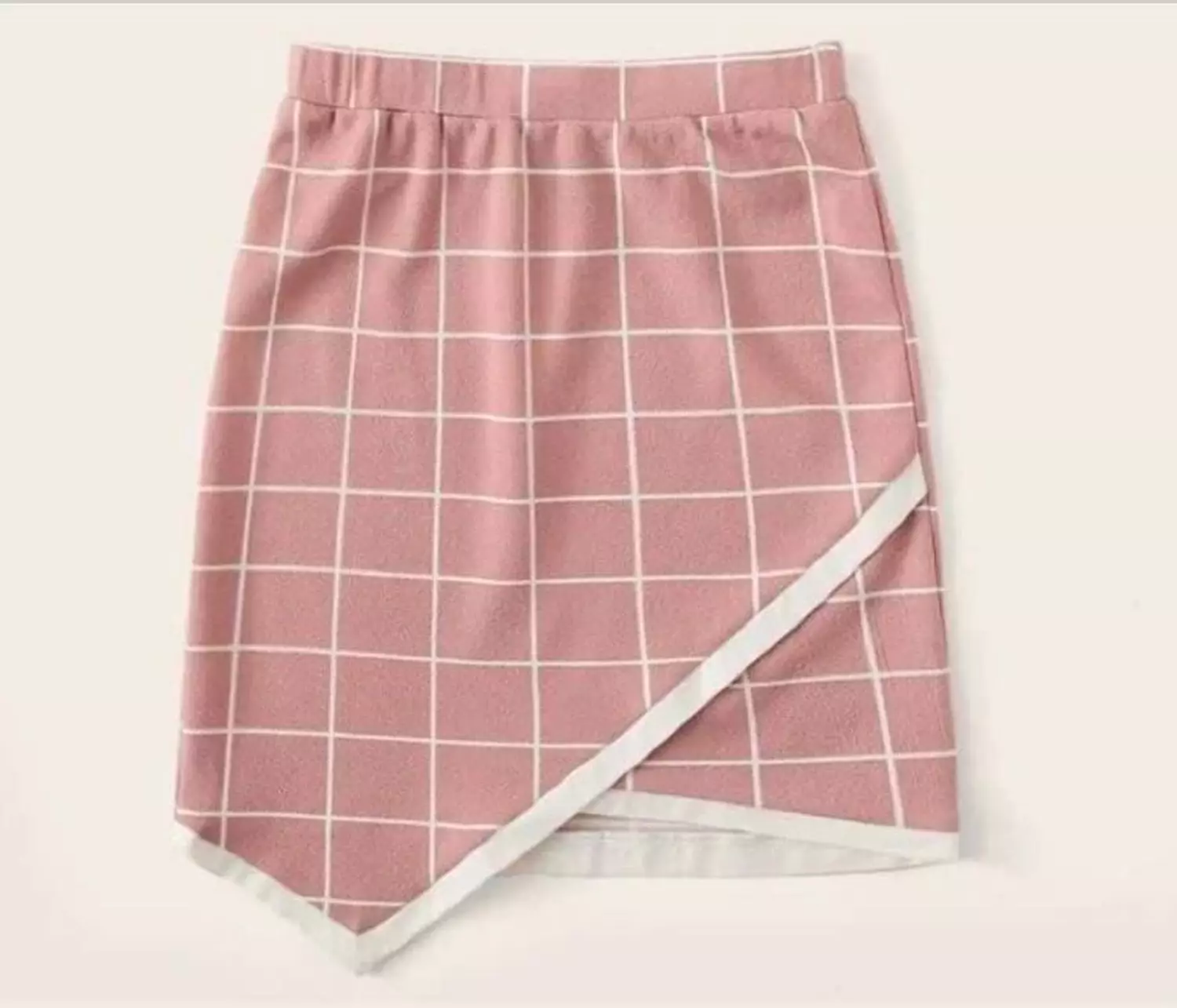 Blush Grid Wrap Skirt image