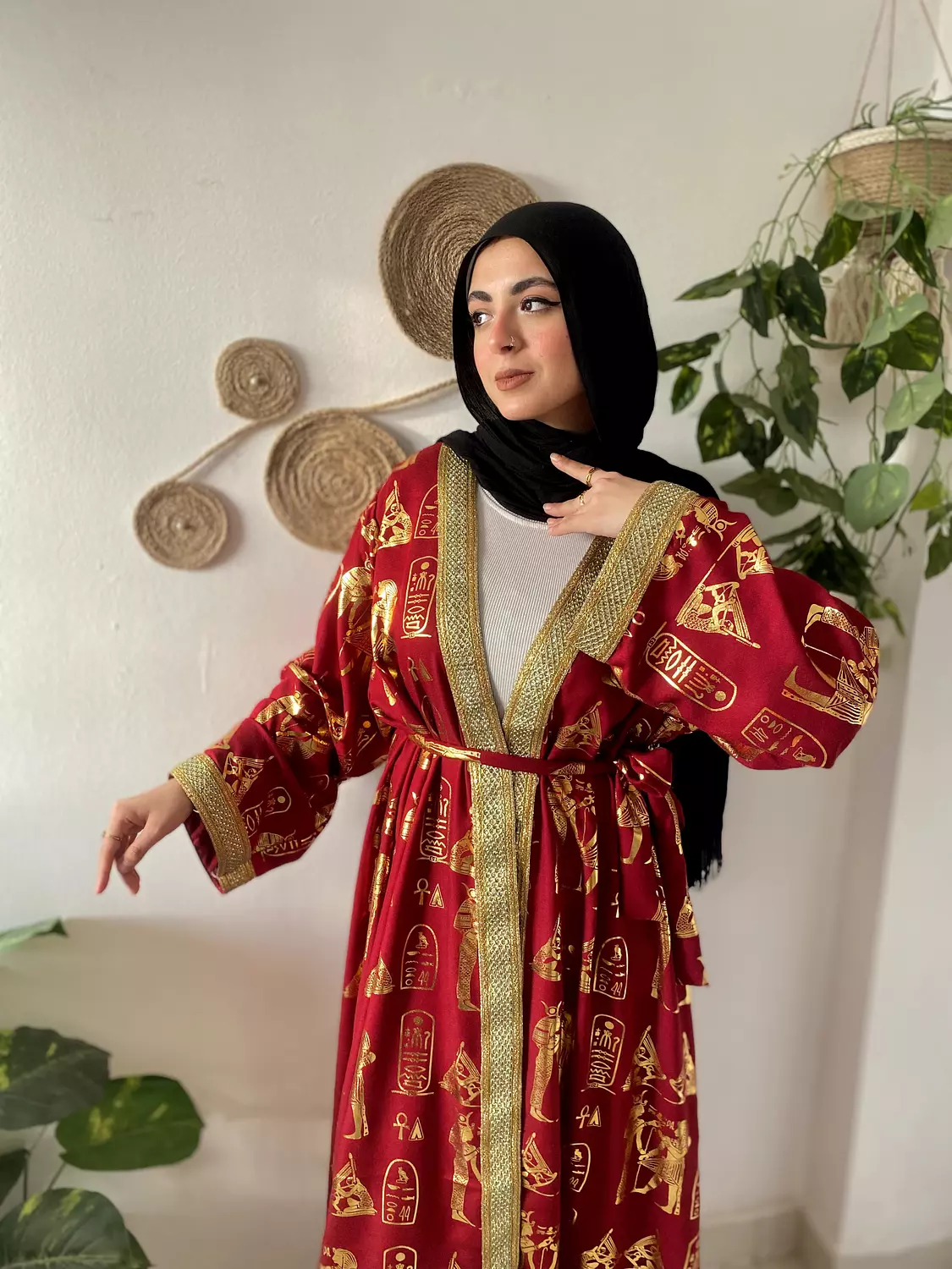 Pharaonic kofttan with Golden Signature come with Belt and clutch image