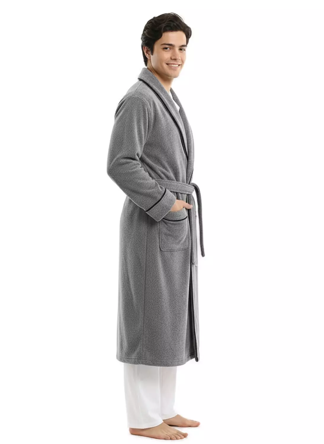 Shorto - روب رجالي شتوي - رمادي فاتح - 2712  2