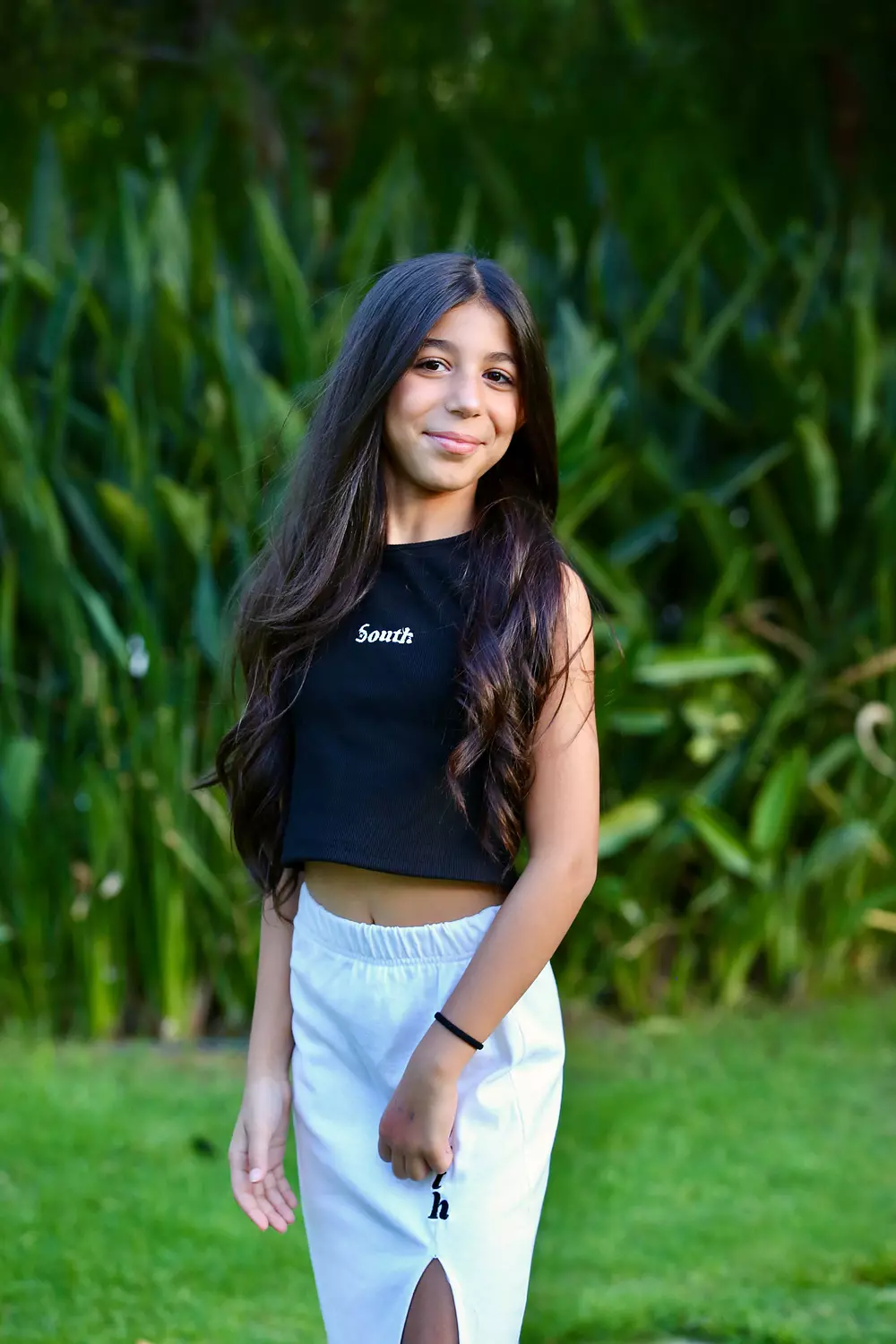 SOUTH MELON cropped Black cotton Top hover image