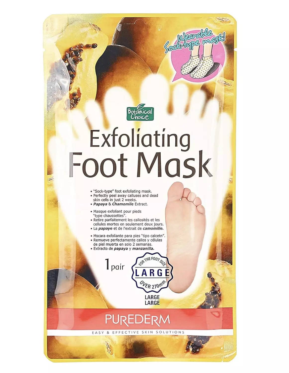 purederm exfoliating foot mask image