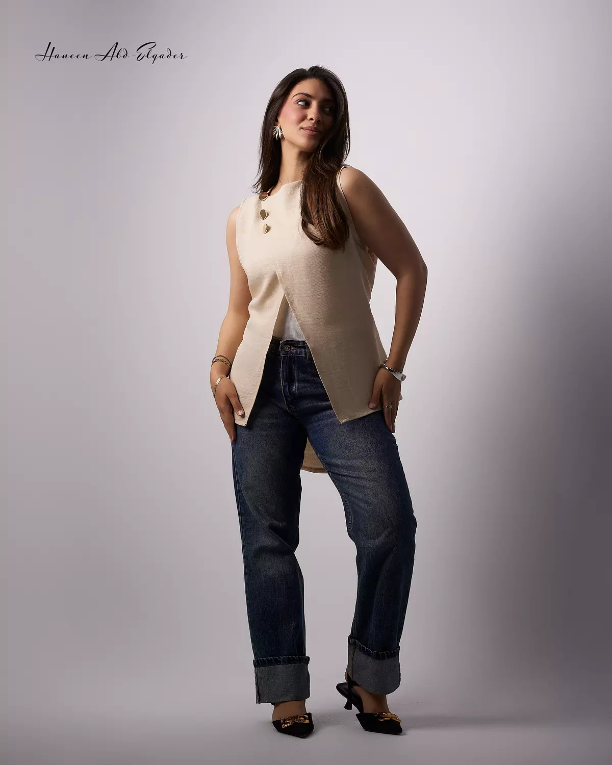 Biege wrap blouse 2