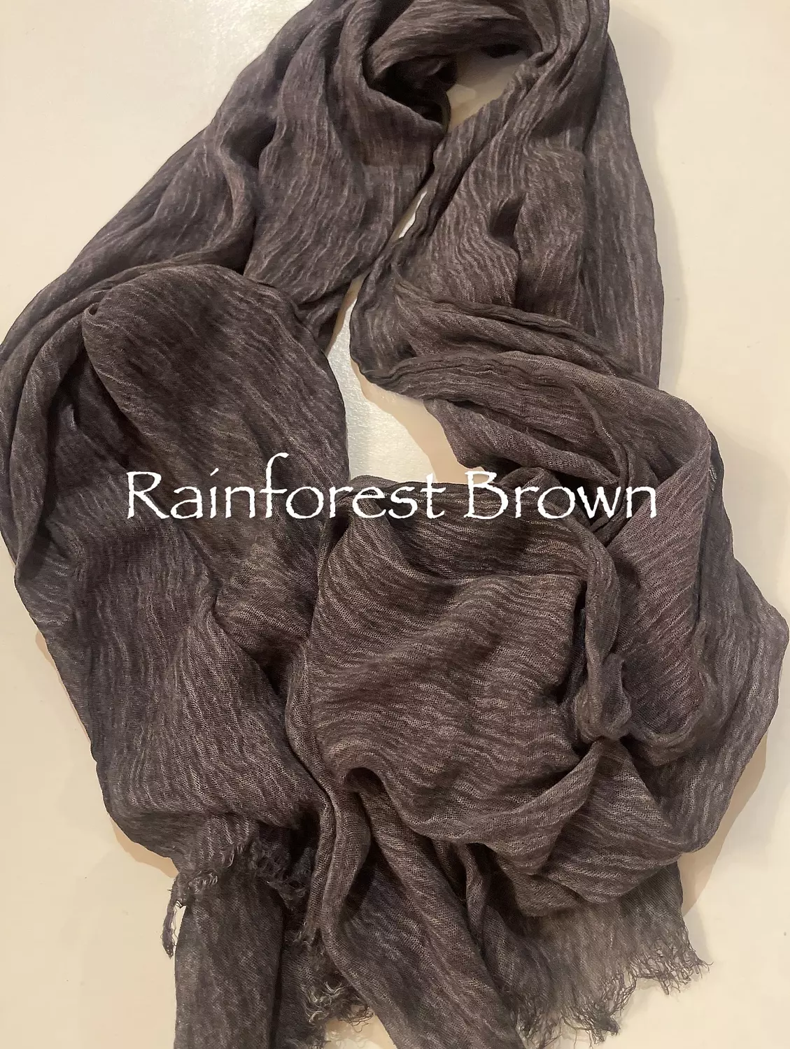 Rainforest Brown Ruffled Cotton image