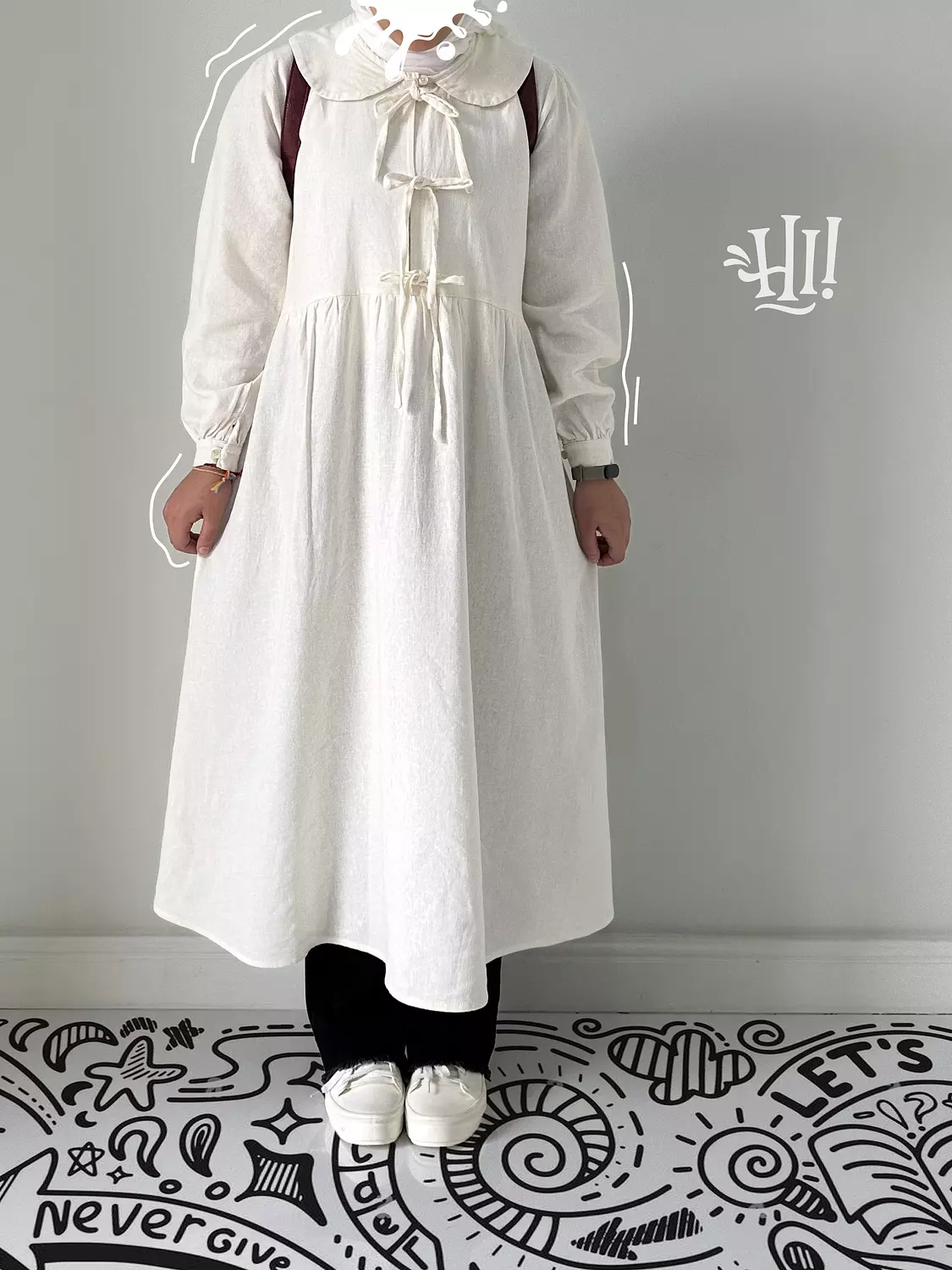 Off white linen tunic (T)  4