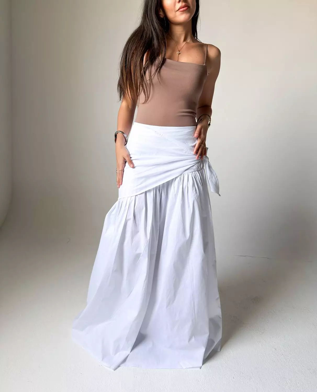 Scarf-Wrapped Skirt 9