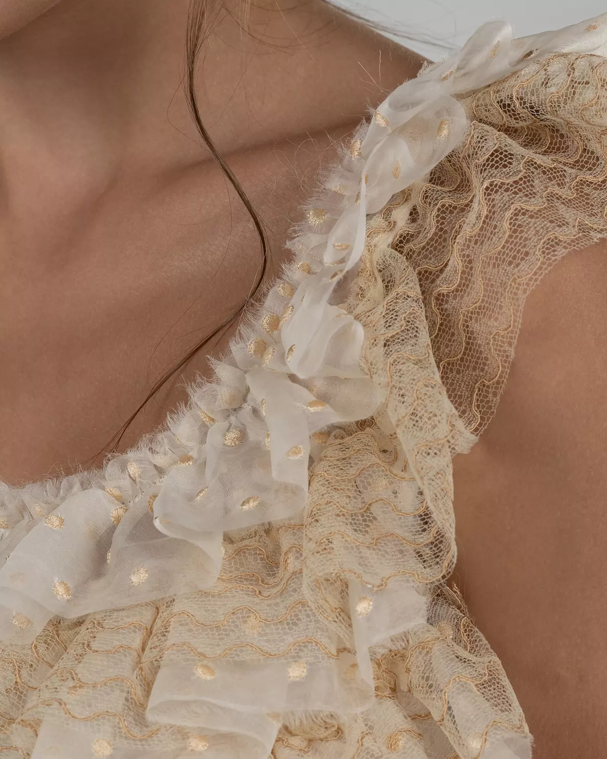 Vibrant Off-White Ruffled Crop Top 13