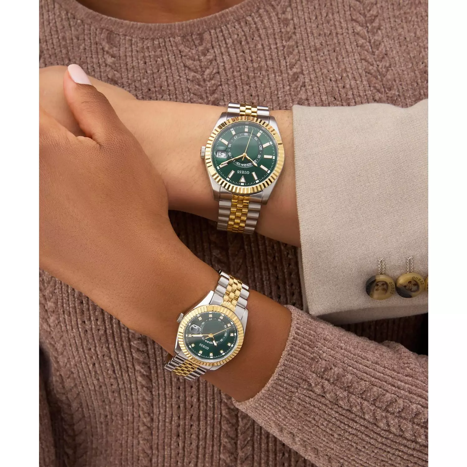 GUESS Mens Jaden 2-Tone Multi-function Date Watch 2-TONE Stainless Steel Bracelet GW0977G4 5