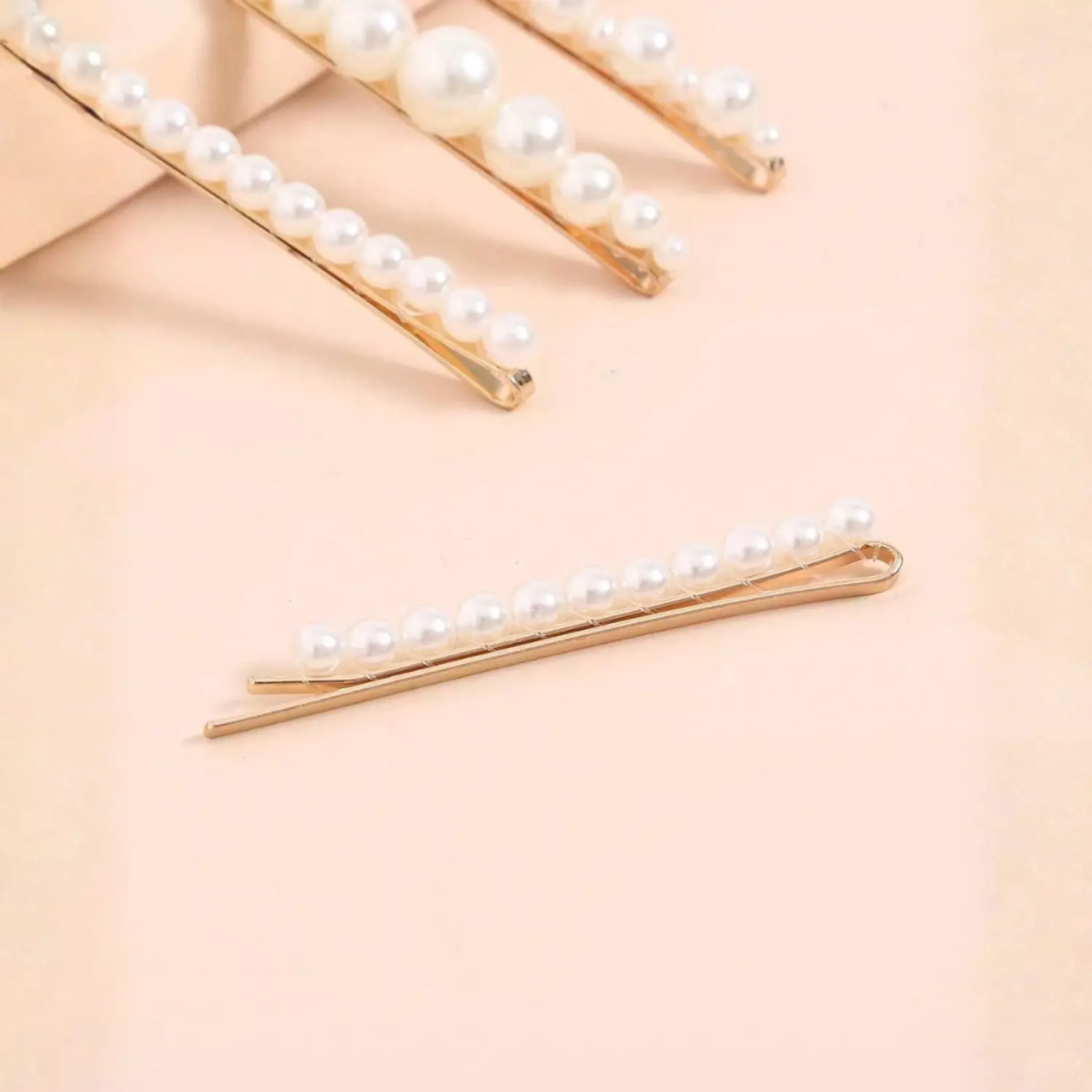 6 Pc Faux Pearl Hair Pin Set 2