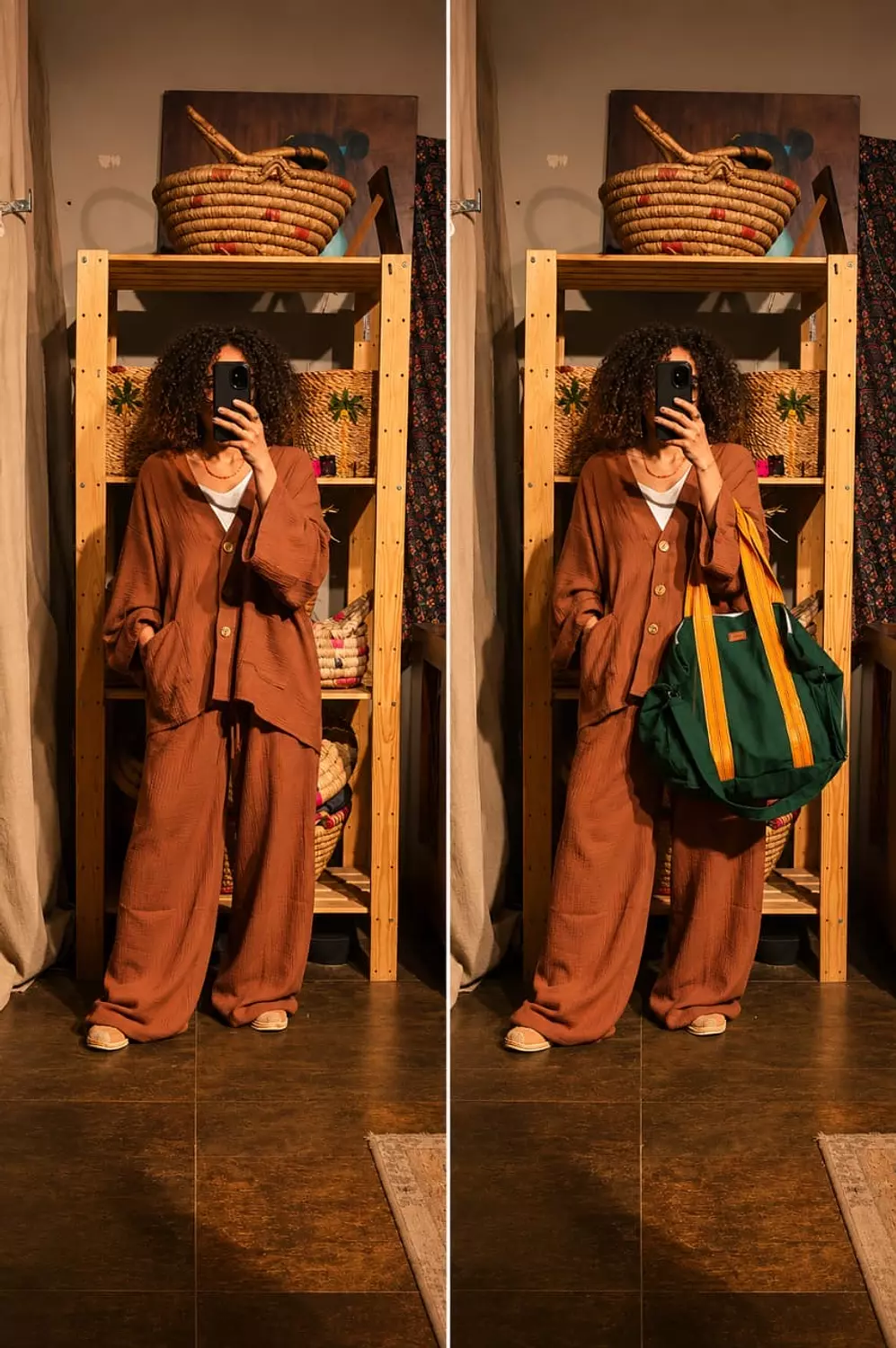 Boho Rust brown oversized suit image