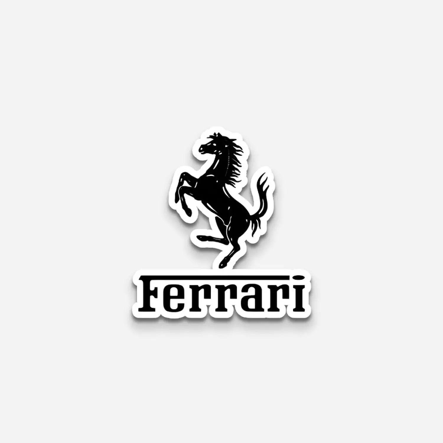 Ferrari Black Logo Sticker image
