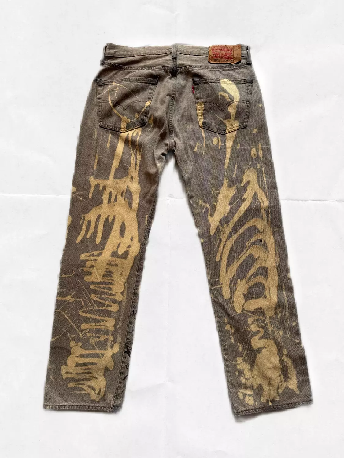 “Lost Lands Map “. Unisex hand-painted Levi pants  2