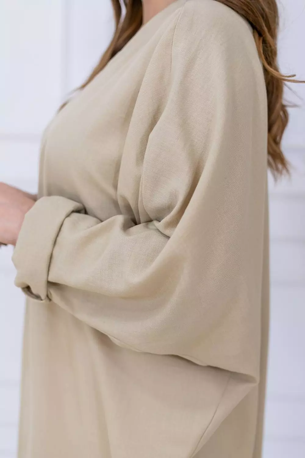 Linen Cardigan Robe - Beige 4