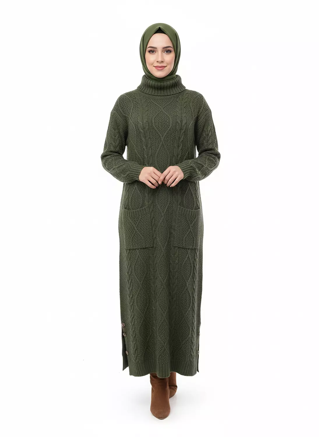 Maxi Knit Dress with Front Pockets 4