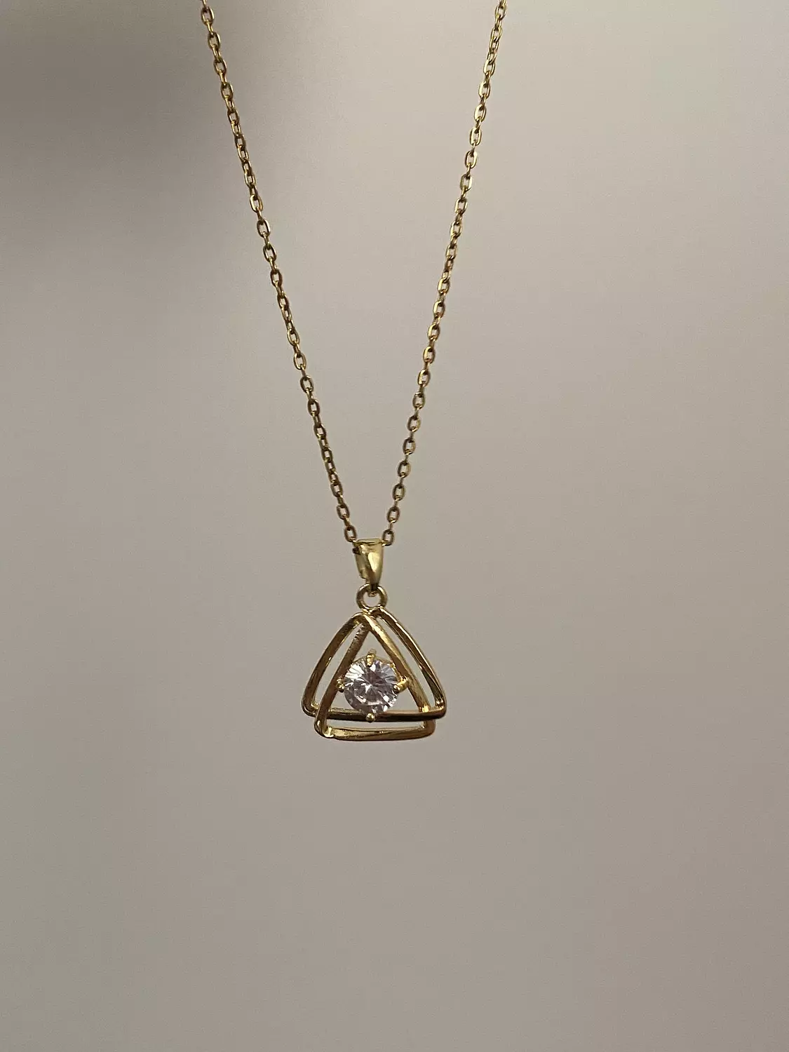 Triangle Diamond Necklace image