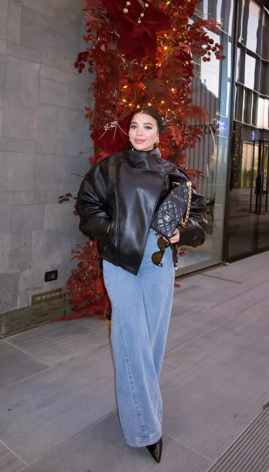 Zara leather jacket  image