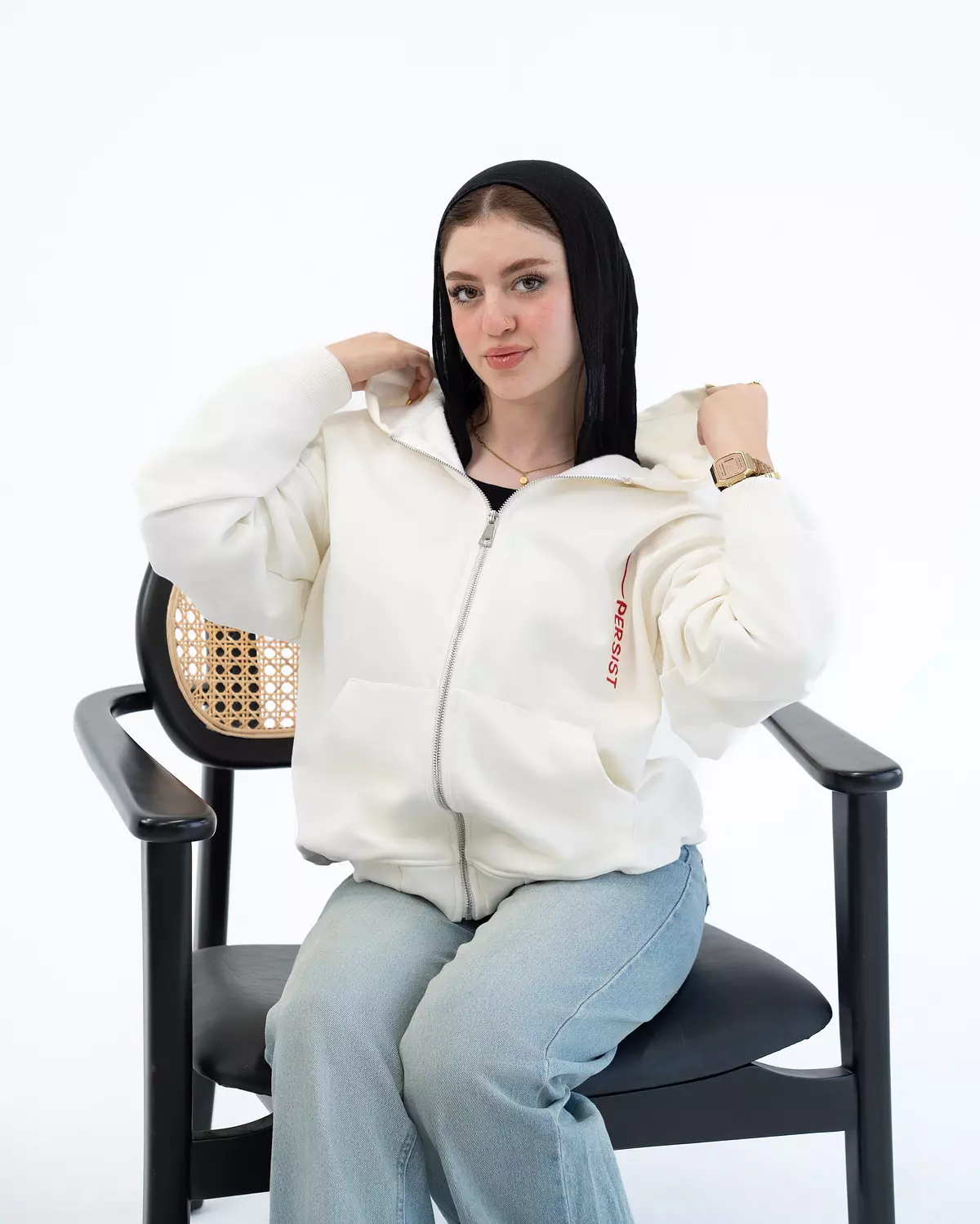 Persist ZIP UP Sweatshirt _ White 8