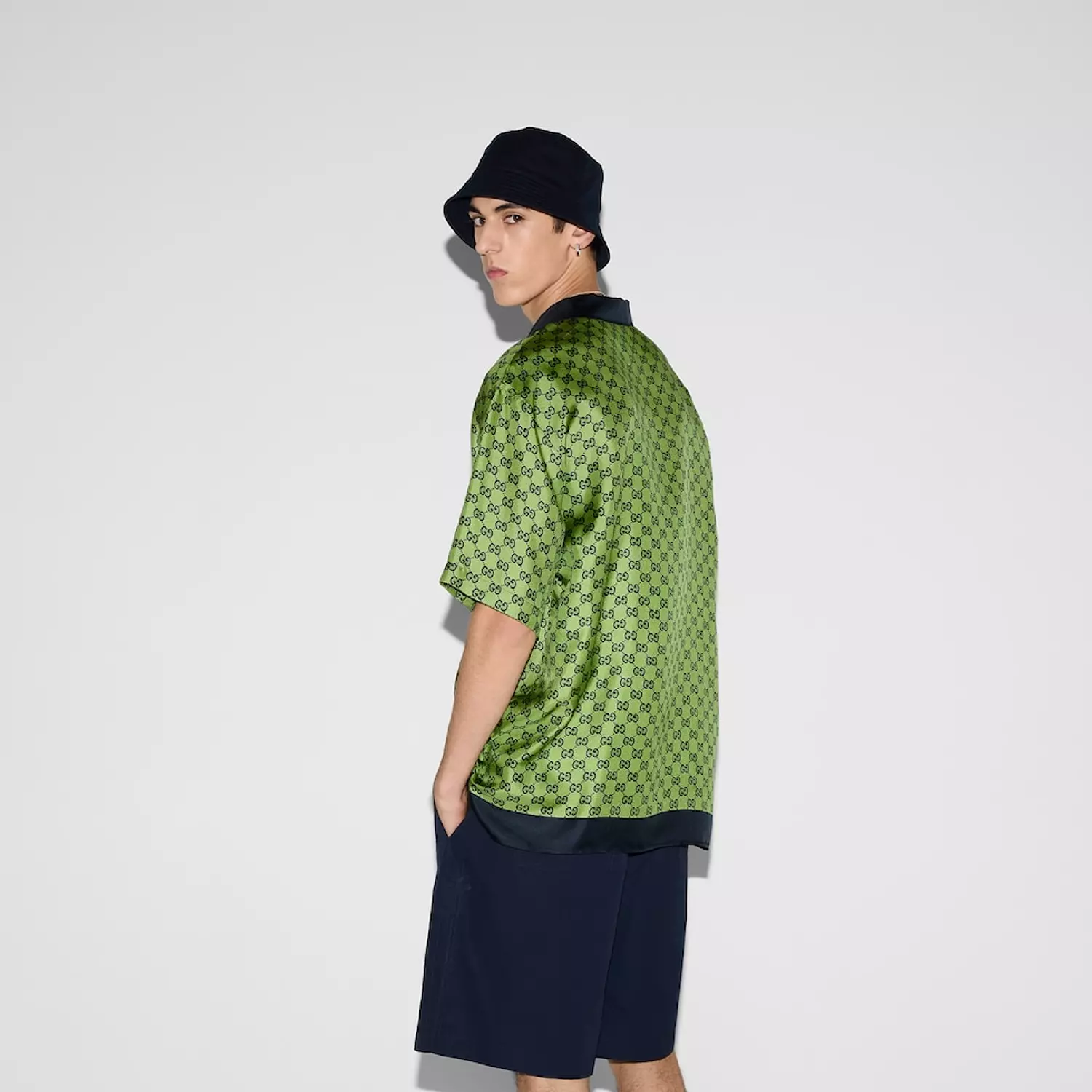 PRINTED SILK SHIRT SET 4