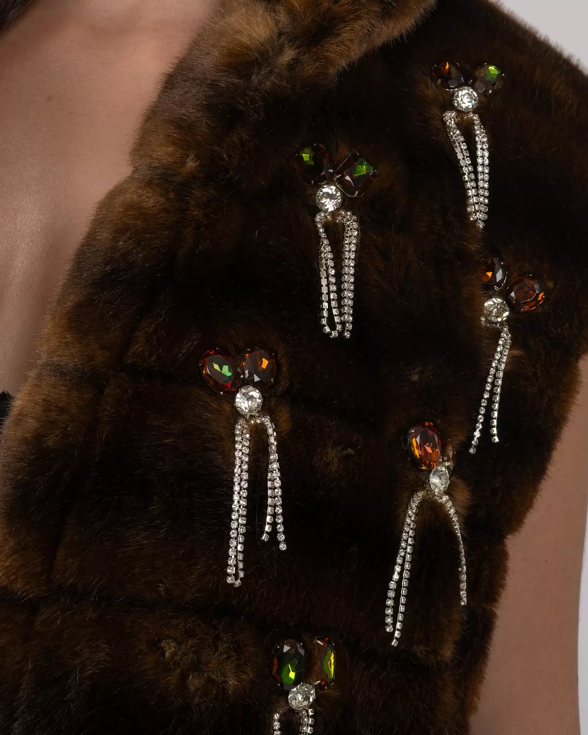 Brown Faux Fur Vest 5