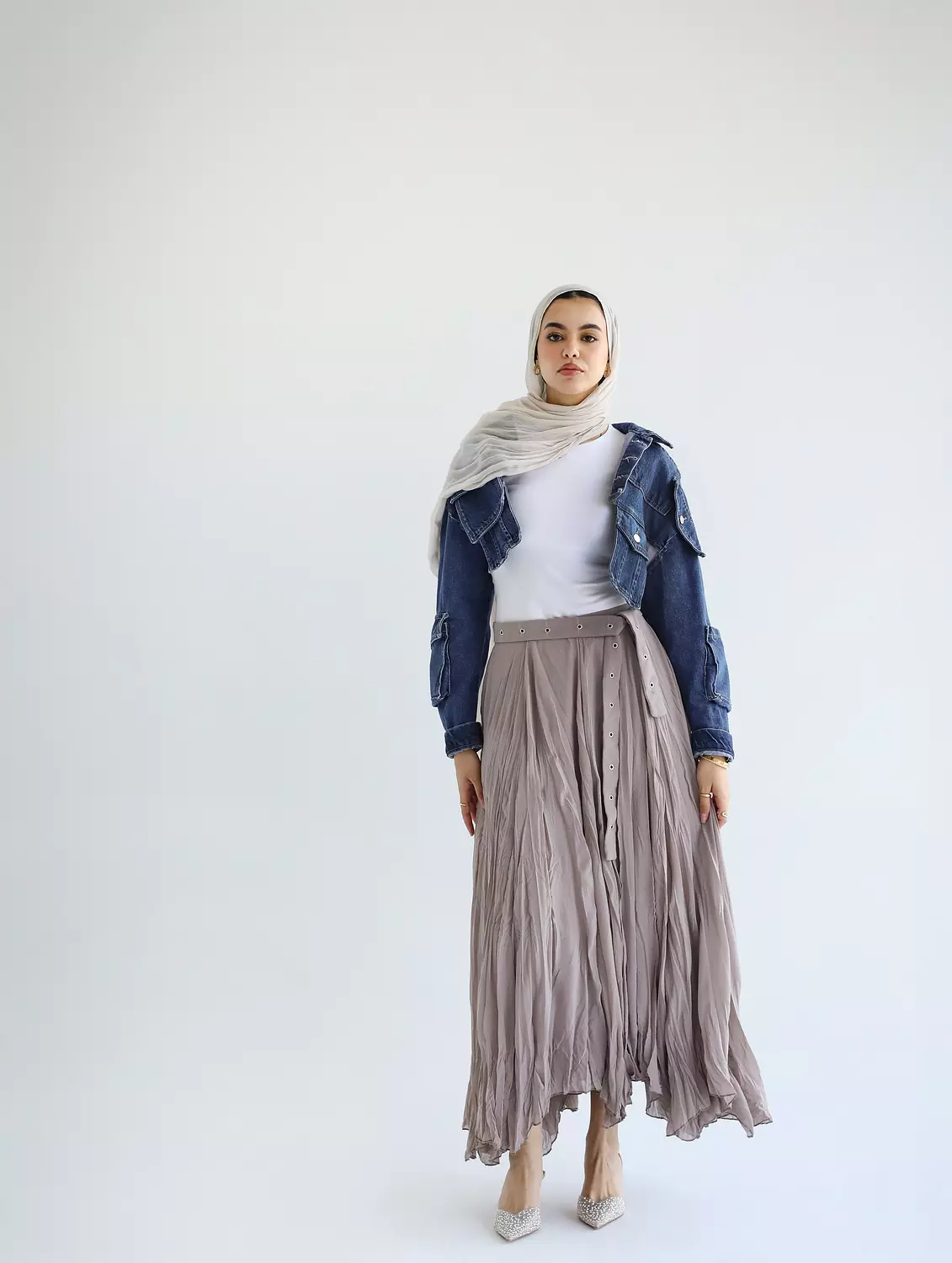 Whisper Skirt in Beige 2