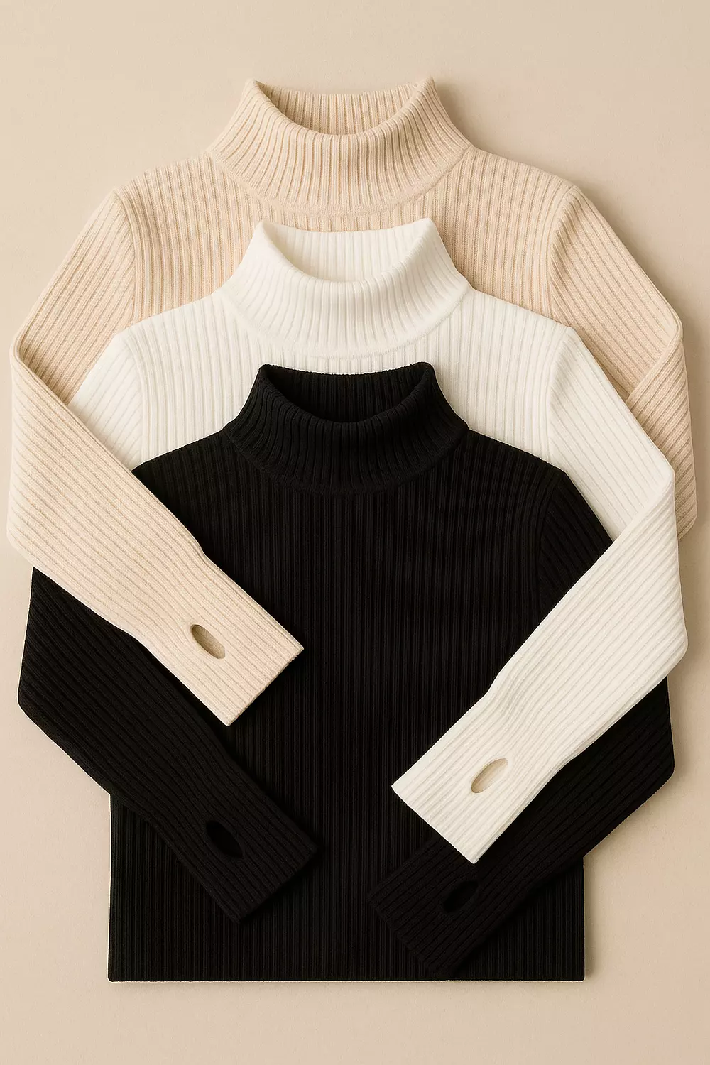 Basic High Neck With Thumb-Hole 2