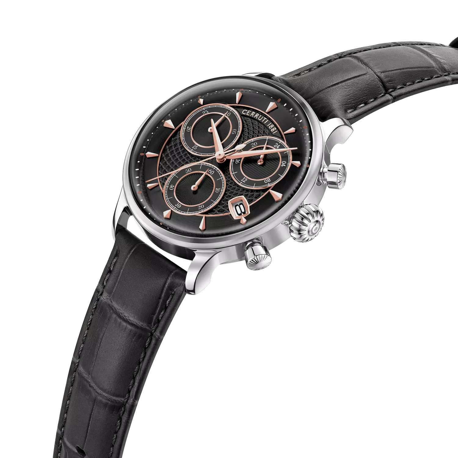 Cerruti 1881 Dervio Chronograph watch CIWGC0073301- Black Leather Strap - For Men 2