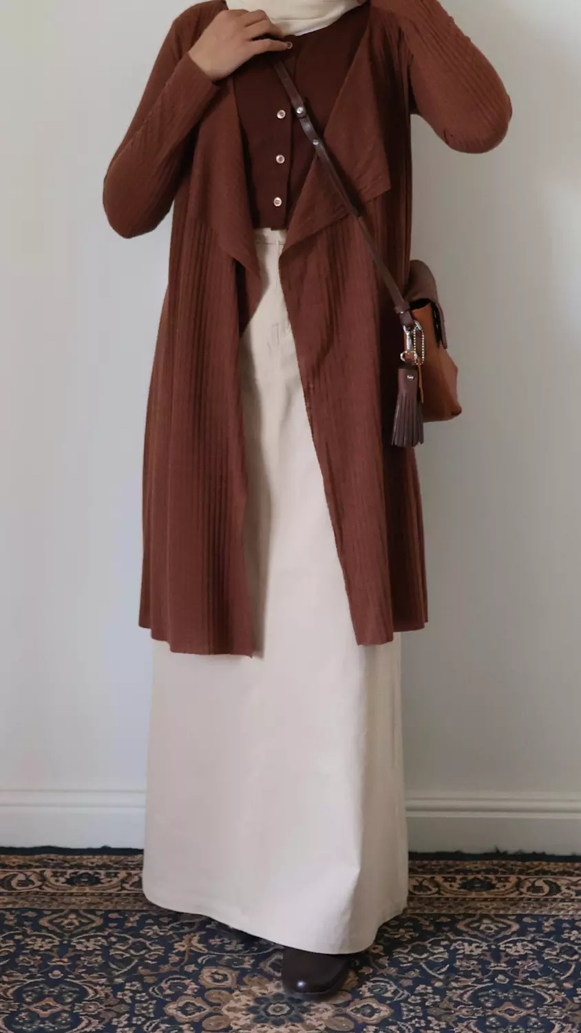 RIB COTTON CARDIGAN image