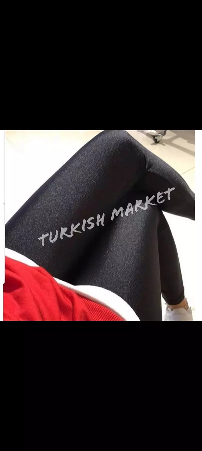 Plus Size Black Metallic Legging  image