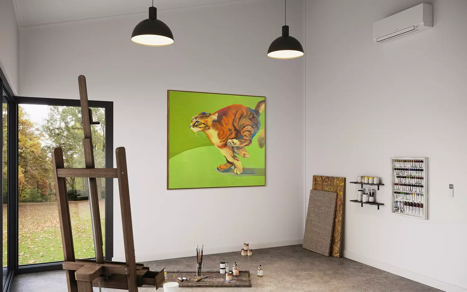 The Impulsive Persona (Green Painting – The Leaping Cat) 5