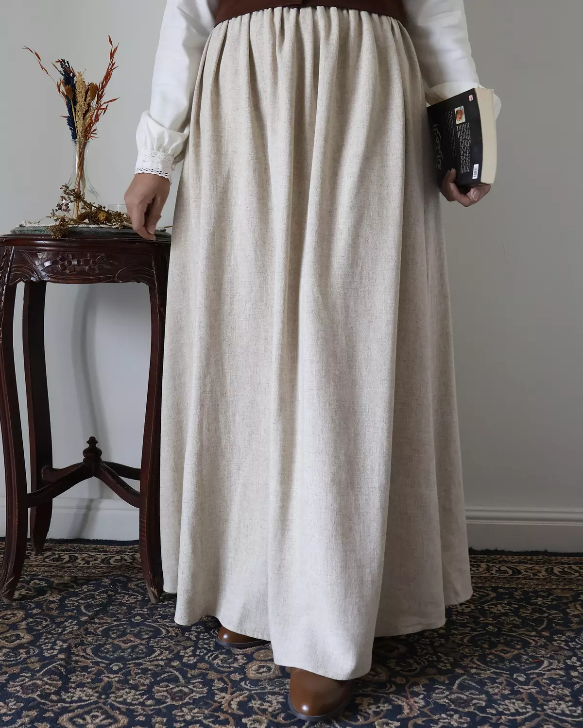 Brown Linen Skirt 4