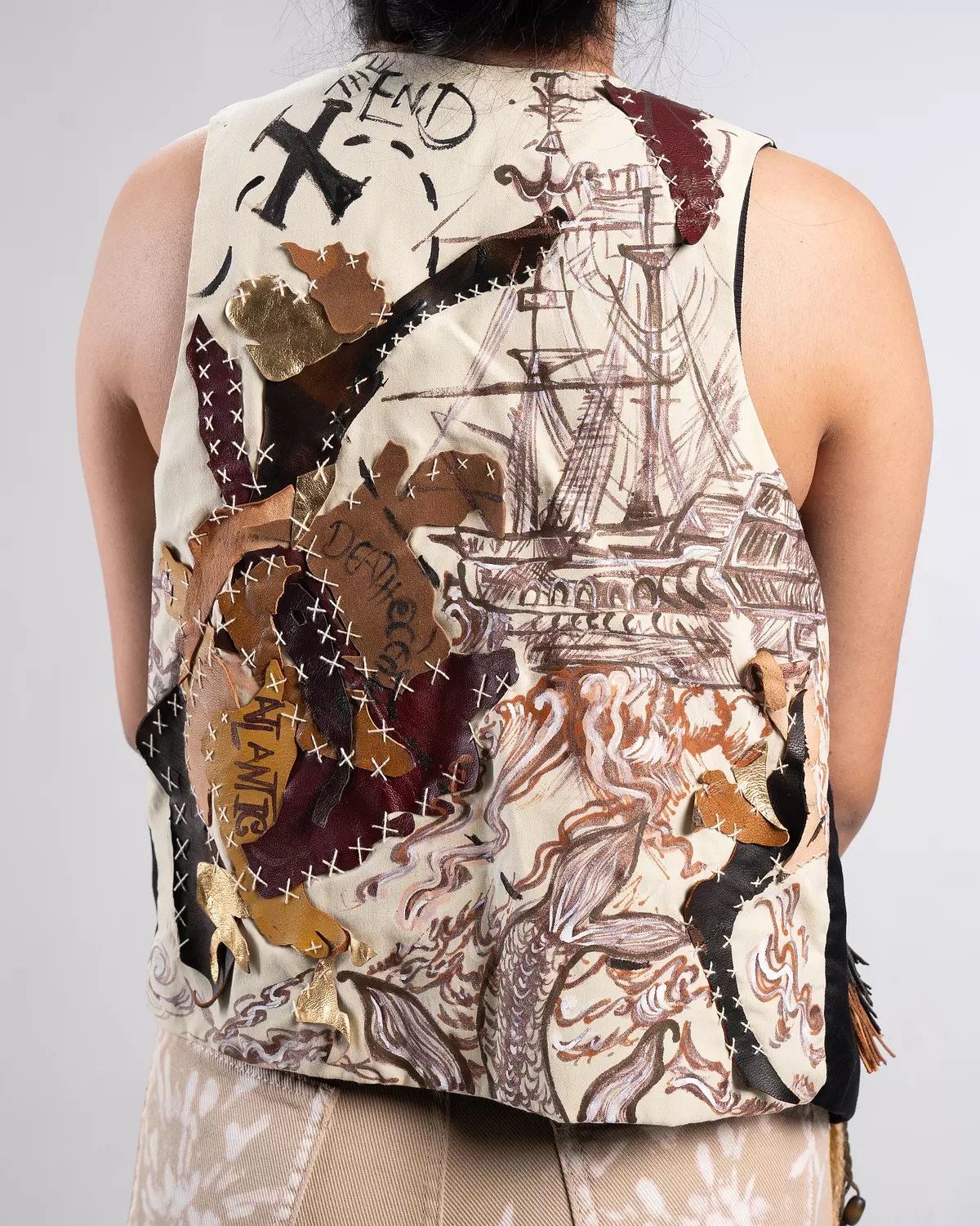 “Atlantic “ recycled handmade vest  3