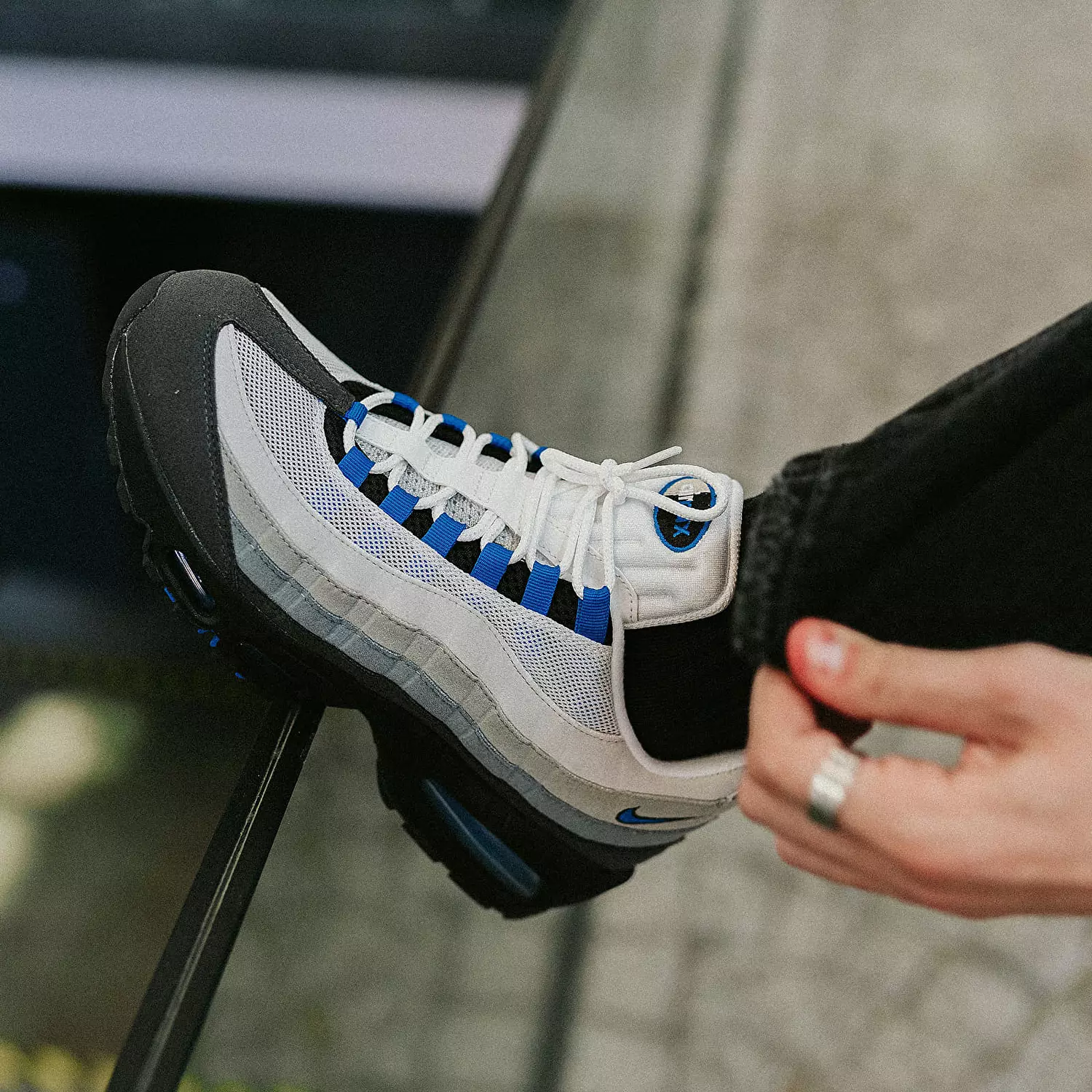 Nike Air Max 95 Black/ Grey Blue  2