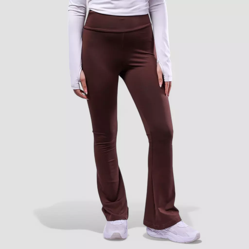 0172 Dark Brown Flared Pant