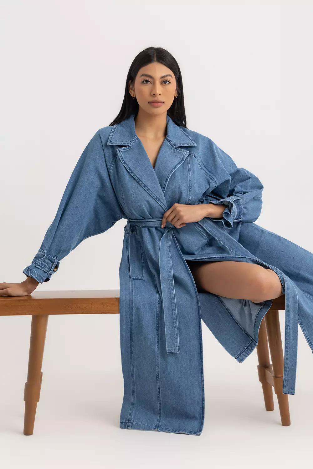 The Sophia Denim Trench Coat 12