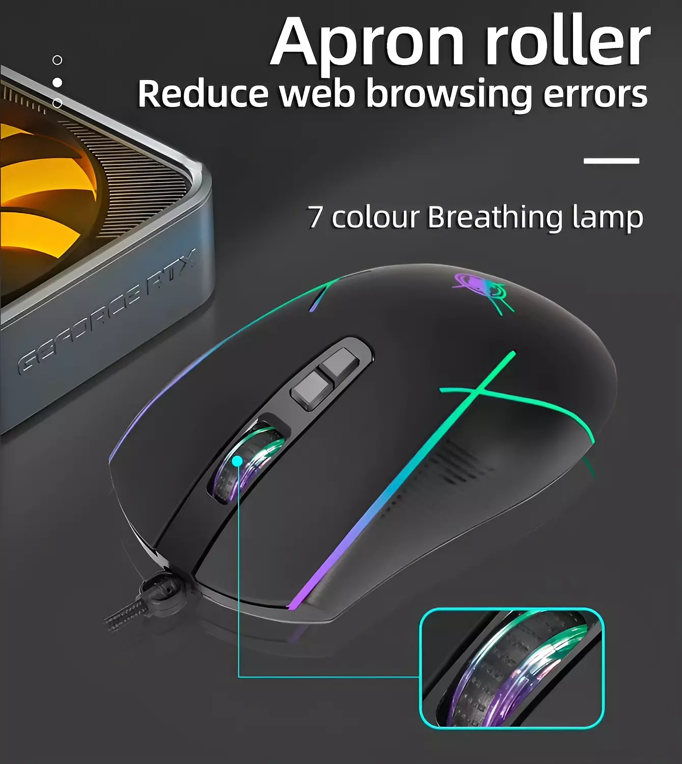 X1 Professional Rainbow Lighting Gaming Mouse - 3200 DPI Precision, Non-Slip Design 5
