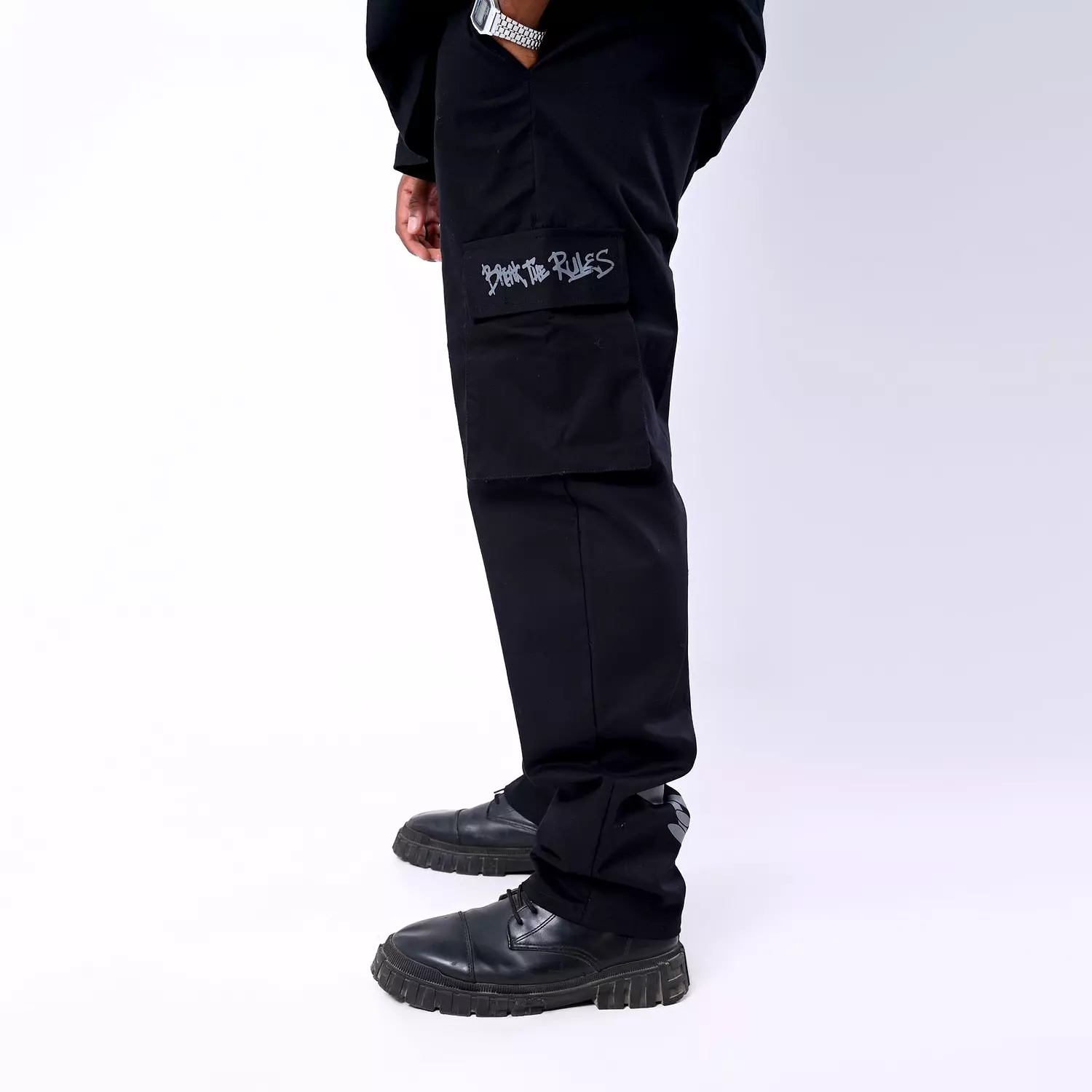 Black x Grey Cargo Pants hover image