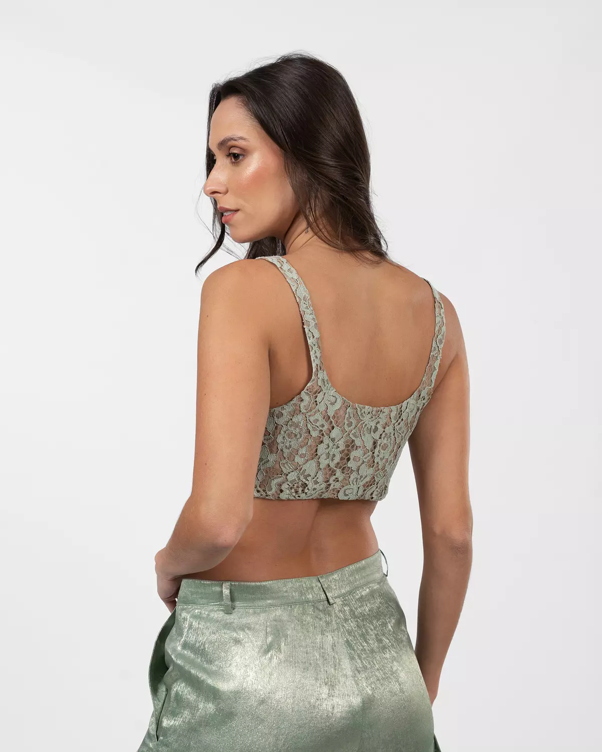 Lace Mint Green Top  2