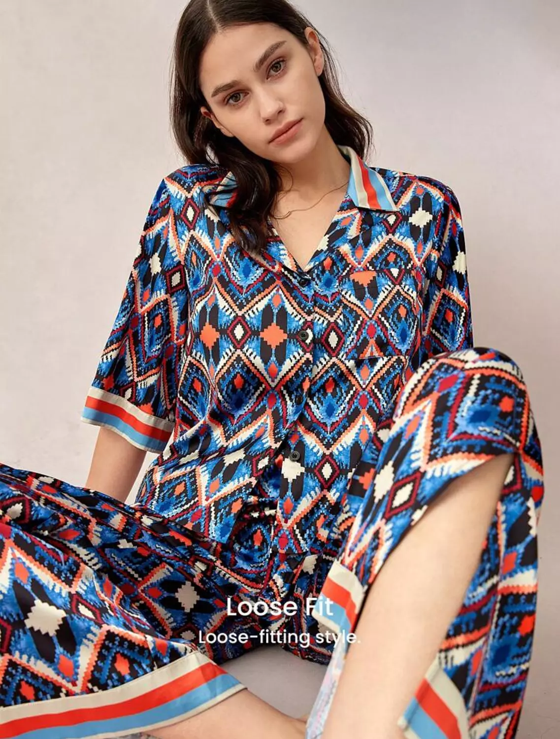 Printed Loose Fit PJ Set 3