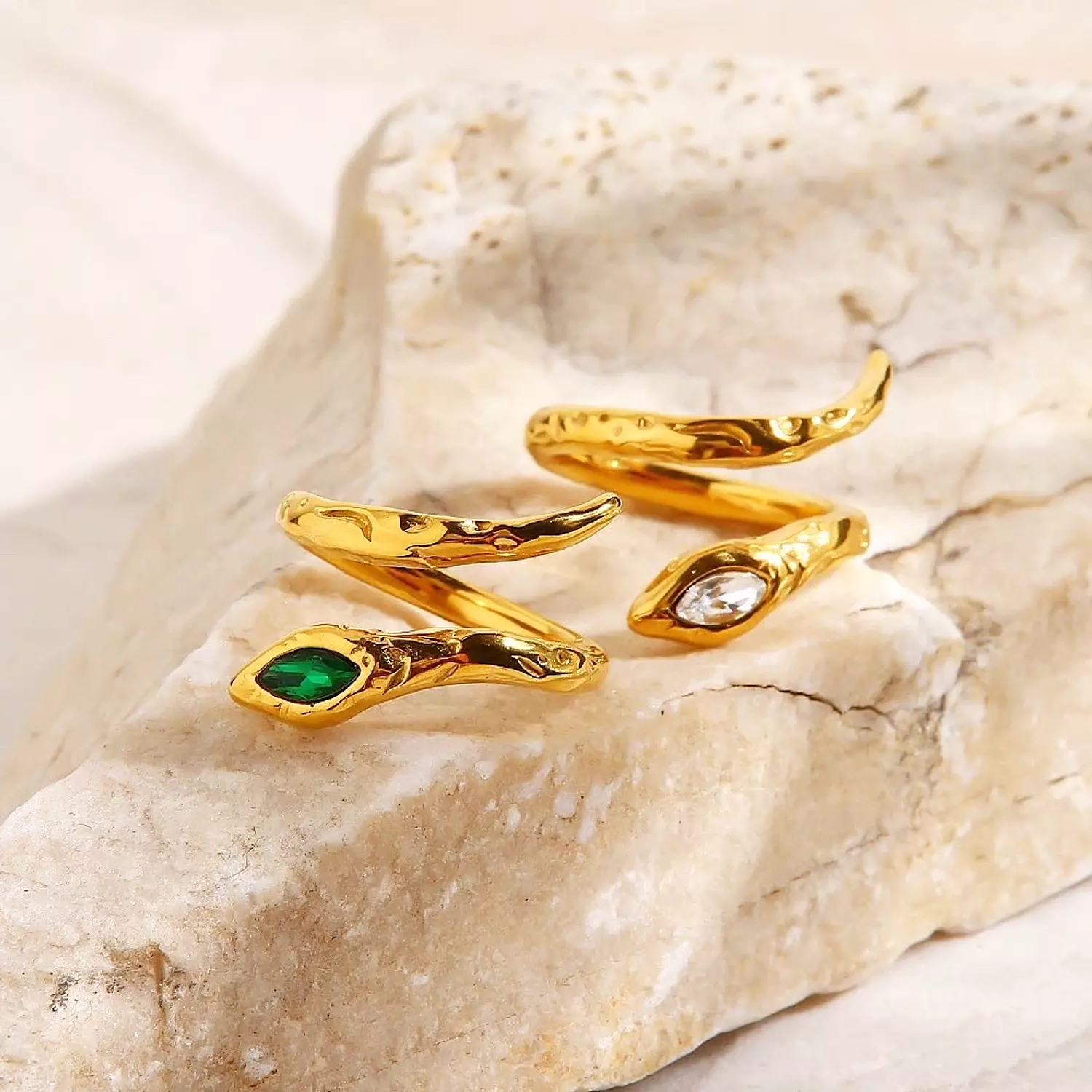 Crystal Snake ring hover image