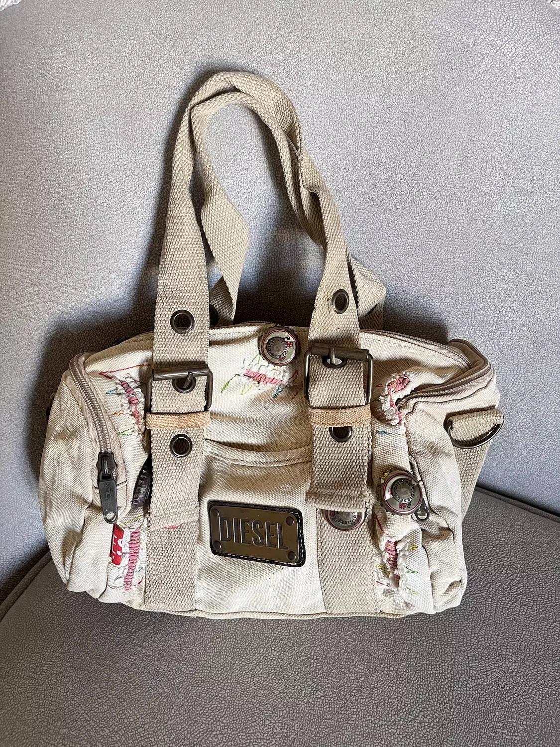 The perfect beige denim bag hover image