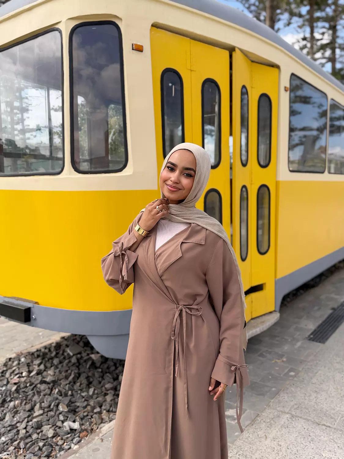 Striped Modest Cardigan – 7 Colors Collection hover image