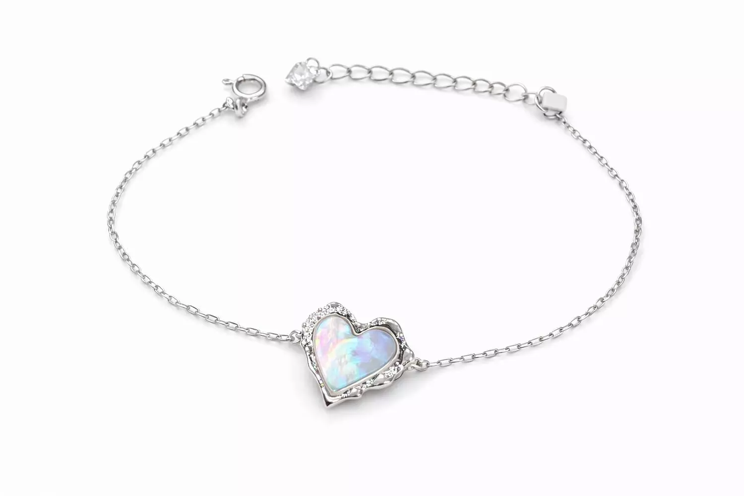 Silver Bracelet Heart 1