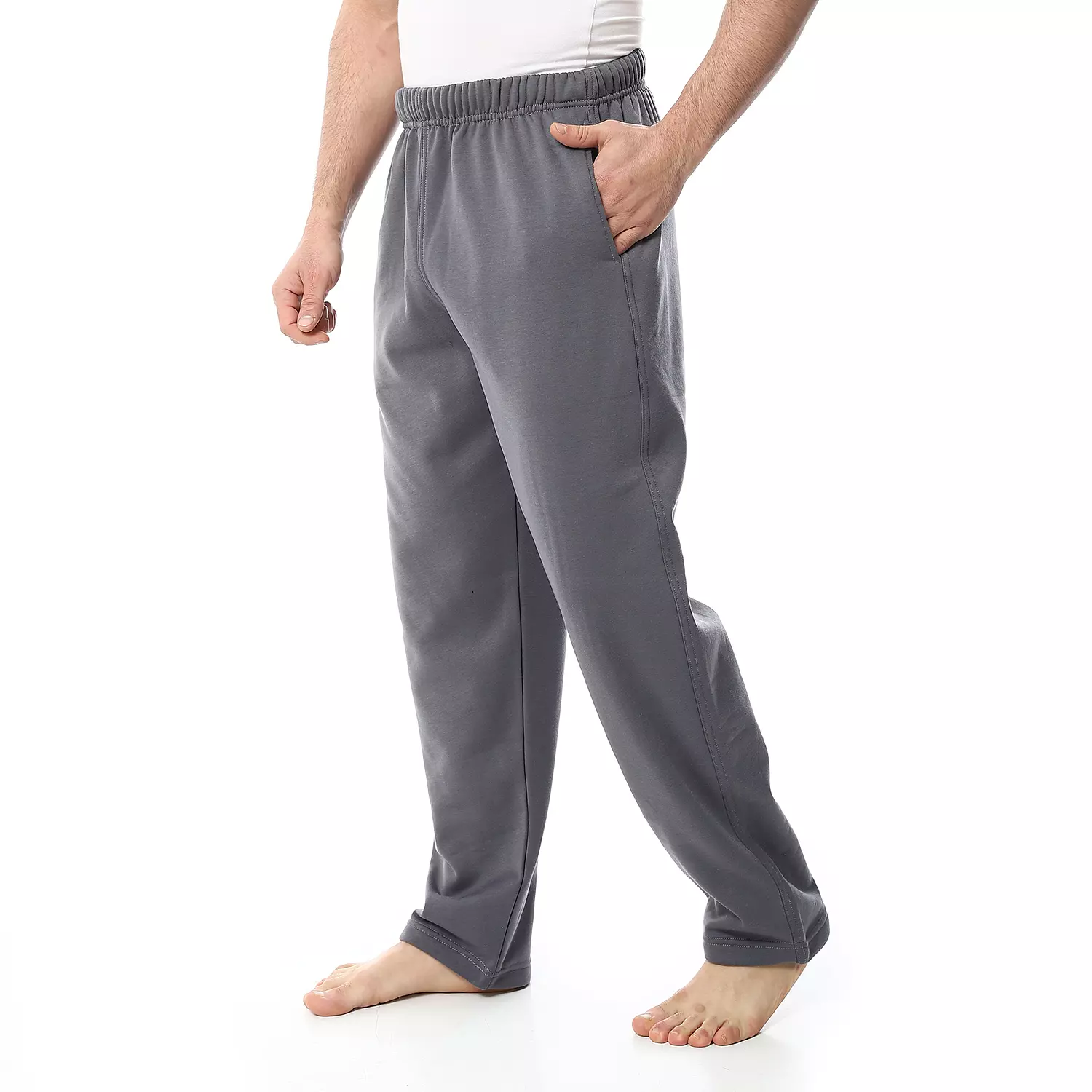 Winter Cotton Milton Plain Pajama Pants - 4043 - Grey hover image